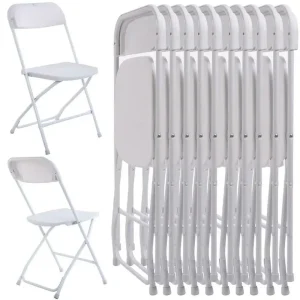 4/6/8/10/12/20Pcs Plastic Folding Chairs