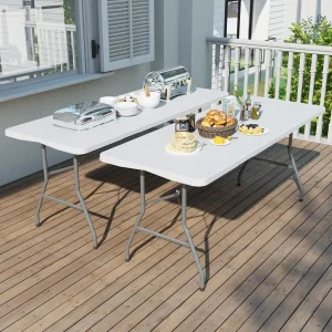 2 Pack Foldable Table 6ft