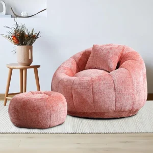 Giant Bean Bag Chair with Ottoman